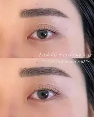 次世代まつ毛パーマ+美眉アイブロウwax脱毛1回 ★再来様指名料別途+550円