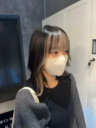 【🫧インナーカラー🫧】フェイスフレーミングorイヤリングカラー➕艶カラー➕2stepトリートメント