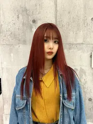 ❤️レッドカラー❤️【*ブリーチ無しで明るく★】 ダブルカラー（ブリーチ無）➕TR_