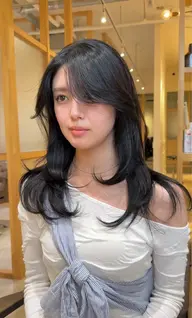 🇰🇷韓国風小顔レイヤー🇰🇷カット+カラー+Tr ウルフカット くびれレイヤー 顔まわりカット 韓国風顔まわり