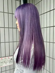 【ミニモ限定】 💜🪻透明感ラベンダーカラー🪻💜ケアブリーチ使用💫ブリーチ1回+髪質改善トリートメント✨