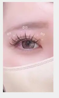 LEDマツエク80本　最高級フラットラッシュ使用