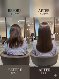 ⭐️平日限定⭐️【６ヶ月間癖に悩まない】艶髪縮毛/カット＋艶髪縮毛矯正+3stepTR✨✨
