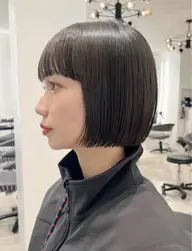 本日ご案内可能❣️ワンレングスボブカット(ぱっつんボブ) 練習モデルの為無料！