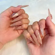 🫧🐠フラッシュ/ラメのロングコース🦋🌻10本長さだし♡ジェルオフ無料