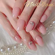 【ネイリストが厳選♡】お手元が綺麗に見えるワンカラー🧁💗ストーンアート2本付💐