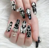 【自爪】 🌟10本アート+パーツ/ストーン付け放題(全店素材）🌟¥12000