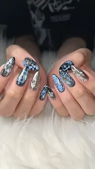 【ロングデザイン💫】デザインやり放題🦄×長さだし10本 写真持ち込みできます！