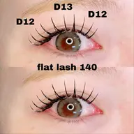 【LED上下マツエク40%OFF】 フラットラッシュ"目安120本／下40本"完全硬化［再来様／オフ代 各500円］