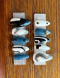 ⚪︎order🥐オーダーチップ。一度ご来店いただき、お客さまの爪のサイズのチップを選びます。仕上がりは２週間💅