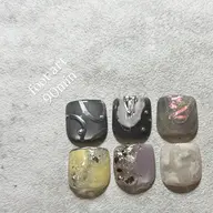 ケア付きフットネイル親指2本ART【オフ込】