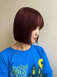 切りっぱなしボブカット➕トリートメント