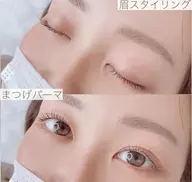 人気NO.1【まつパ（コーティング付き）＋アイブロウスタイリング（黄金比＋ワックス脱毛＋間引き＋毛抜き＋メイク付き）】