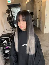 外国人風エアータッチバレイヤージュカラー&高保湿トリートメント