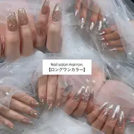 ロングネイル◆10本チップ長さ出しワンカラー※オフ代別途¥1,000(マグネットorフラッシュ＋¥1,000)