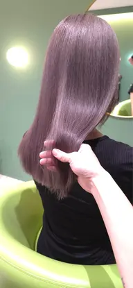 ダメージレス艶カラー+極上水素トリートメント