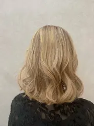 🎯【寺田町/土日月限定❗️】上品白髪ぼかしハイライト×透明感カラー (暖色カラーor寒色カラー)× ラメラ補修TR💫