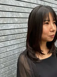 顔まわりのデジタルパーマ