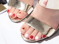 新規フット《ネイルオフなしの方》割引後4000円【激安定額ネイル】2～10本の最新アート付きシンプルもトレンドも選べる♪