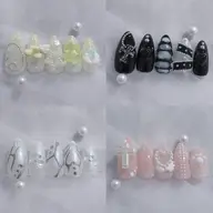 ໒꒱12種類から選べるy2k.ウィッシュコアネイル⋆｡˚✩10本チップ長さだし定額𖤐 ̖́-‬オフケア込