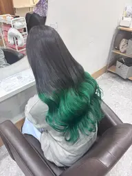 【巻いてかわいい🖤】グラデーションカラー＋✨1Step髪質改善トリートメント付✨