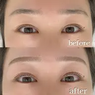 [再来]まつ毛パーマ＋眉毛ワックス(間引き、メイク込)¥11800