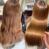 酸性縮毛矯正+髪質改善トリートメント