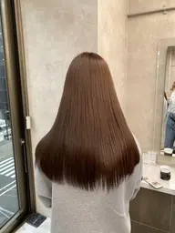 【🌟頑張った自分へのご褒美にも🌟】メンテナンスカット＋トレンド暗髪🩶カラー＋サラサラ縮毛矯正