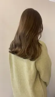 【ダメージを抑え明るさと透明感を✨】ハーフブリーチ+カラー