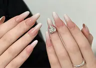 🤍[チップスカルプ]カラーグラデーション+パーツ2個🤍