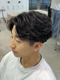 【調布/低価格】メンズカット+フェザーパーマ✨丁寧なカウンセリング