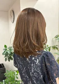 ✂️【ブリーチなしでも透け感✨】透明感カラー+高保湿トリートメント