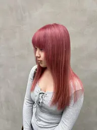 ブリーチオンカラー🩵（２回）+髪質補修トリートメント🌈