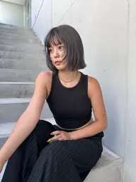 土日限定クーポン🎗️【ぱつっとボブ×顔周りレイヤー🎀】/似合わせカットお任せください！