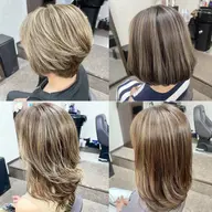 白髪ぼかしハイライト＋似合わせカット