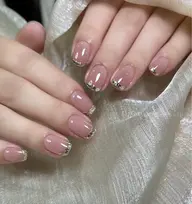 【INSで話題NO.2】☆きらきら可愛いガラスフレンチ♪🌸ベースあり7980¥🌸