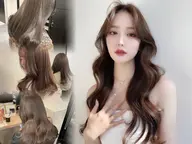 💗プレミアム艶カラー💗 透明感カラー/ハイトーン/韓国ヘアー/ミルクティーベージュ/デザインカラー/レイヤーカット
