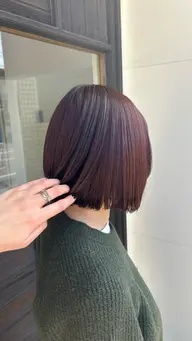 ⭐️ブリーチなしワンカラー＋カット⭐️（ボブ、レイヤースタイル、毛量調整のみ
