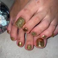 ワンカラー、ラメグラ🩵