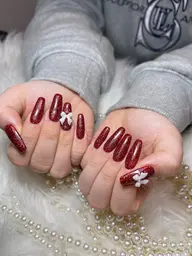 【チップ長さ出し10本】　ワンカラー　パーツ3個無料　¥9980→¥7980