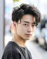 👑【メンズ人気No3!扱いやすさ抜群】メンズカット×パーマ×極上マーブケア🧴✨