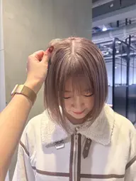 ダメージ90%削減↘️💕最高級ケアブリーチ💕ブリーチカラー(2〜3㎝リタッチ+オンカラー)