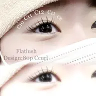 【3月31日迄限定価格🫧】フラットラッシュ80本🌼 オフ+コーティング込み🩵