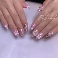 オフなし【チップ長さ出し10本+デザインやりほパーツ盛り放題】y2kネイル　パーツ豊富✨✨