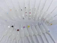 オフ込み💗ラメ／カラーワンカラー　+ ラインストーン／パール／ホログラム　10個付き