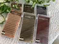 カラーマツエク160本☆オフ込み　フラットラッシュ