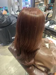 💖【色もちも透明感も♡】🎀ブリーチなしダブルカラー（暖色系）＋1STEPトリートメント