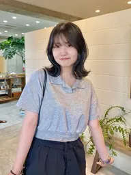 【学割】2、3回目ご来店の方のみ　カラー髪質改善クイックTr前髪・顔まわりカット