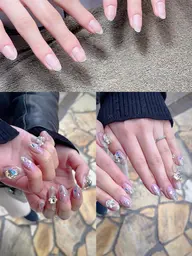 大満足うるうるワンホンネイル💅