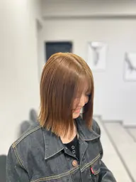 【ブリーチなしで透明感】Wカラー＋似合わせカット＋トリートメント